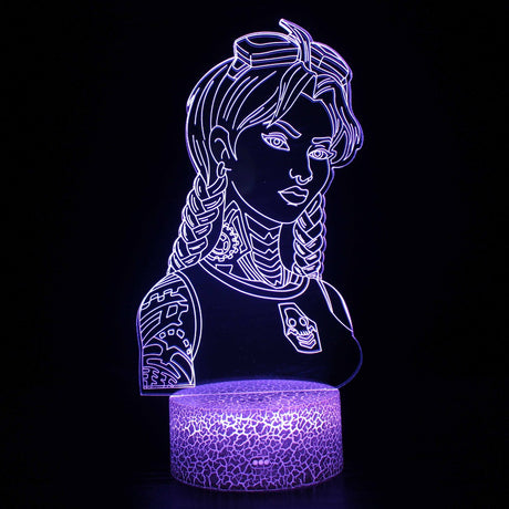 Illuminated Fortnite - Jules 3D Lamp in Dark Setting