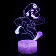 Illuminated Super Mario runing 3D Lamp in Dark Setting