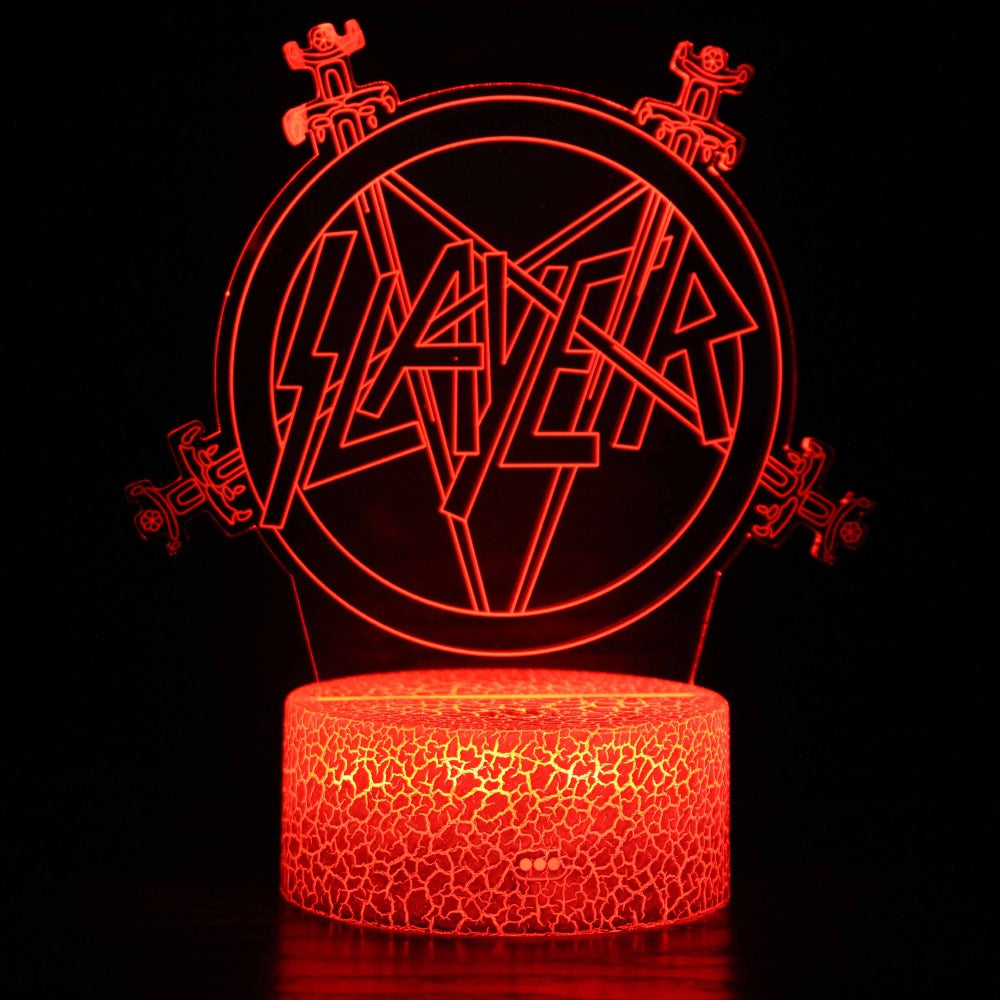 Illuminated JSlayer 3D Lamp in Dark Setting