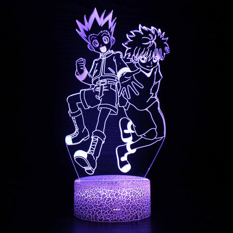 Illuminated Hunter X Hunter - Killua And Gon 3D Lamp in Dark Setting
