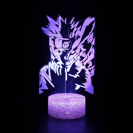 Illuminated Naruto / Nine Tailed Fox 3D Lamp in Dark Setting