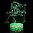 Illuminated One Piece - Luffy 3D Lamp in Dark Setting
