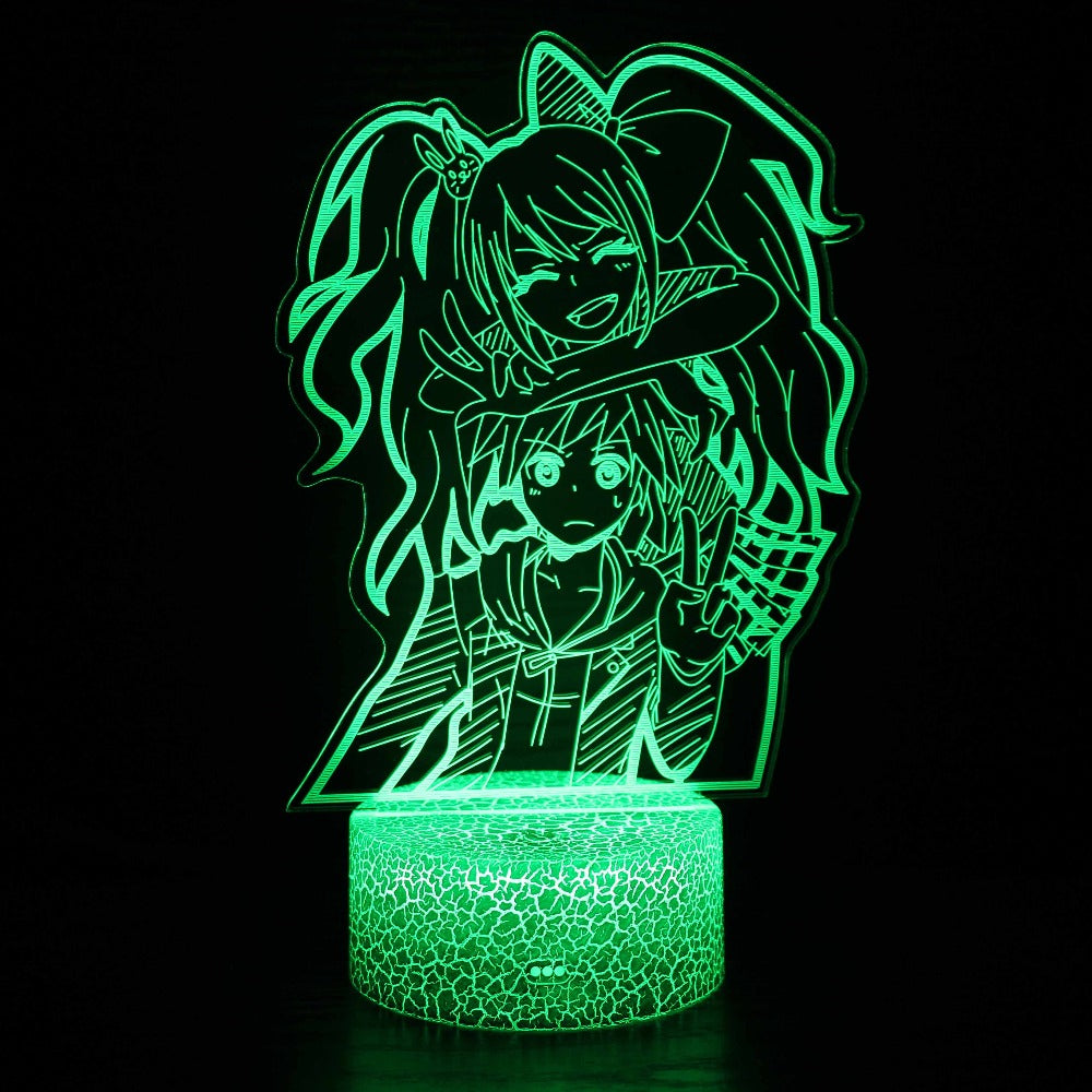 Danganronpa - Junko Enoshima And Makoto Naegi 3D Lamp Acrylic