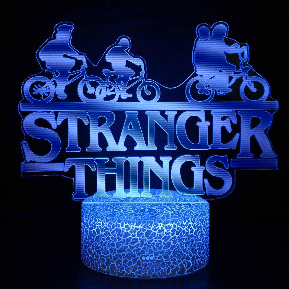 3D Lamp - Stranger Things - Logo and Bikes