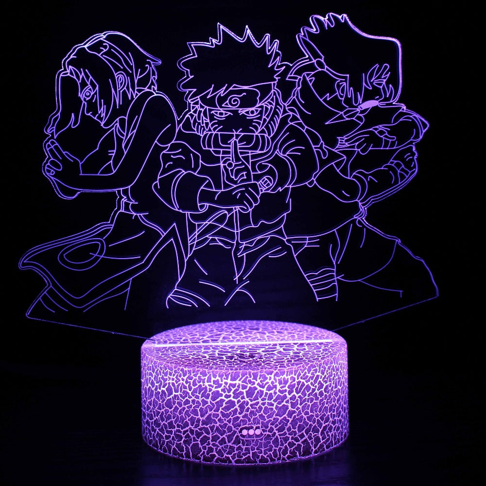 3D Lamp - Naruto Uzumaki, Sakura Haruno And Sasuke Uchiha