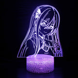 Iluminated Re:Zero Echidna 3D Lamp in Dark Setting
