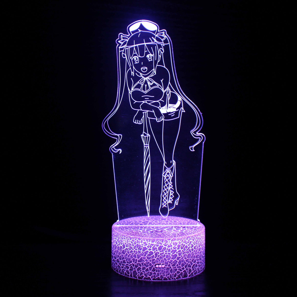 3D Lamp - Female Anime Character With Umbrella