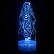 Illuminated Demon Slayer Nezuko Kamado 3D Lamp in Dark Setting
