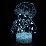Illuminated Demon Slayer - Zenitsu Agatsuma 3D Lamp in Dark Setting