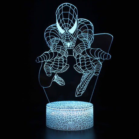 Illuminated Marvel Spiderman Web-Shooter Hands 3D Lamp in Dark Setting