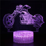 3D Lamp - Harley Davidson Long Front Wheel Motorbike