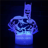 Iluminated Batman Torso 3D Lamp in Dark Setting