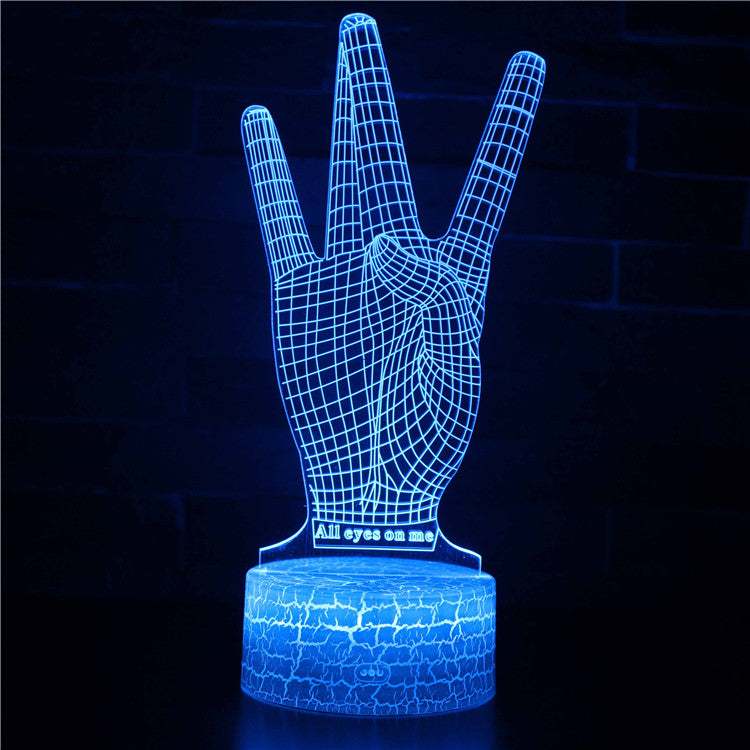 3D Lamp - Tupac West Side Hand Gesture