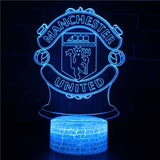 Illuminated Football - Manchester United’s 3D Lamp in Dark Setting
