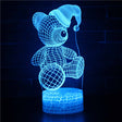 Christmas Teddy Bear 3D Lamp Acrylic