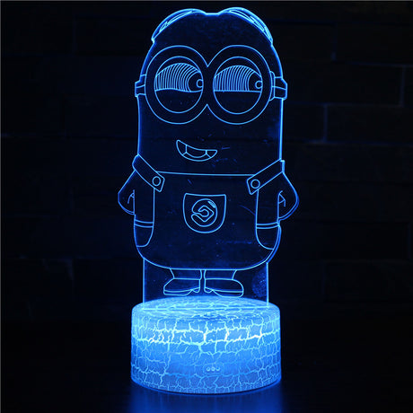 Illuminated Minions Kevin 3D Lamp in Dark Setting