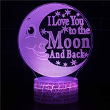 3D Lamp - I Love You To The Moon And Back