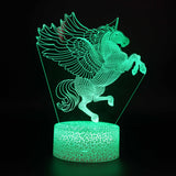 3D Lamp - Pegasus Flying Grid Design