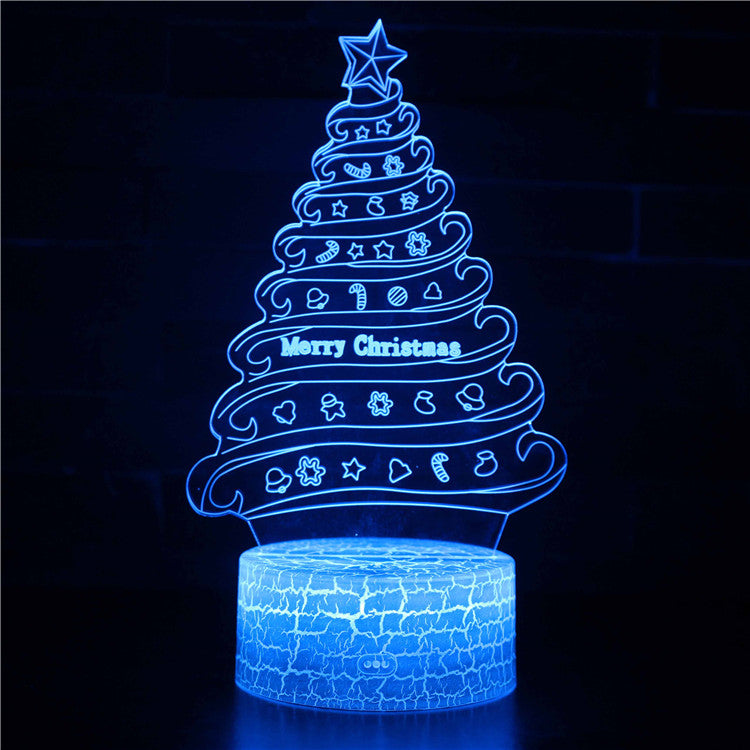 3D Lamp - Merry Christmas tree