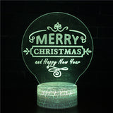 3D Lamp - Merry Christmas And Happy New Year