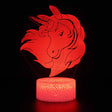 Cartoon Unicorn Head 3D Lamp Acrylic