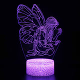 Illuminated Fairy 3D Lamp in Dark Setting