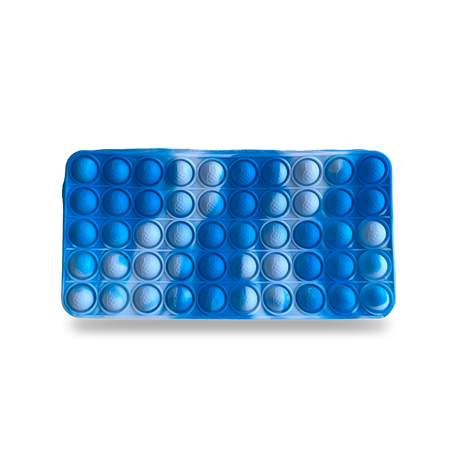 Fun Pop It Pencil Case Fidget Game for Stress Relief blue