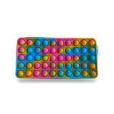 Fun Pop It Pencil Case Fidget Game for Stress Relief pink and blue