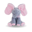 Peekaboo Elephant Pink plush toy with floppy ears and cute bandana