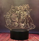 3D Lamp - Winnie the Pooh and friends