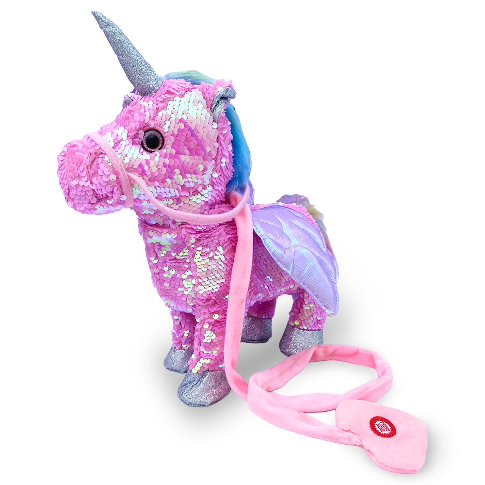 Walking Unicorn - Sequin Design - Pink