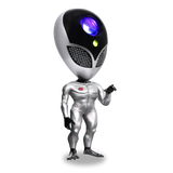 front view of illuminated alien galaxy projector