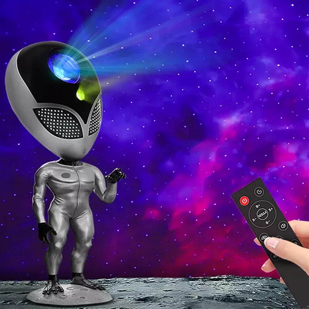 zoom in alien galaxy projector lights with control