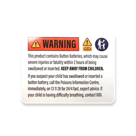 Battery Safety Warning for Bunny Pop Hat