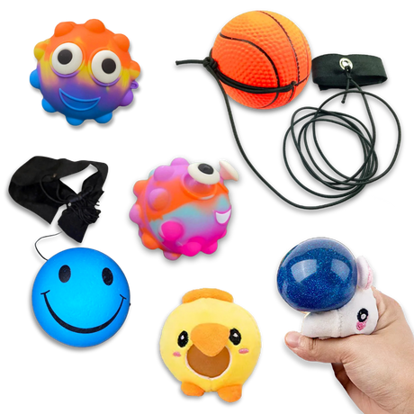 Mixed Balls Toy Bundle - Big x5 for Sensory Play