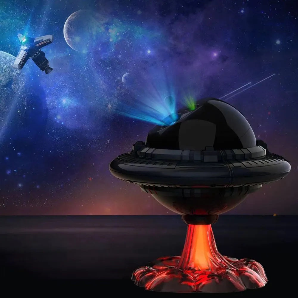 art with lights of the ufo galaxy projector 